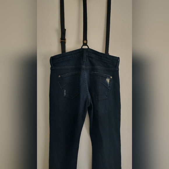James Jeans "Buddy" Suspenders Dark Wash Jeans Size 27 - Picture 8 of 8